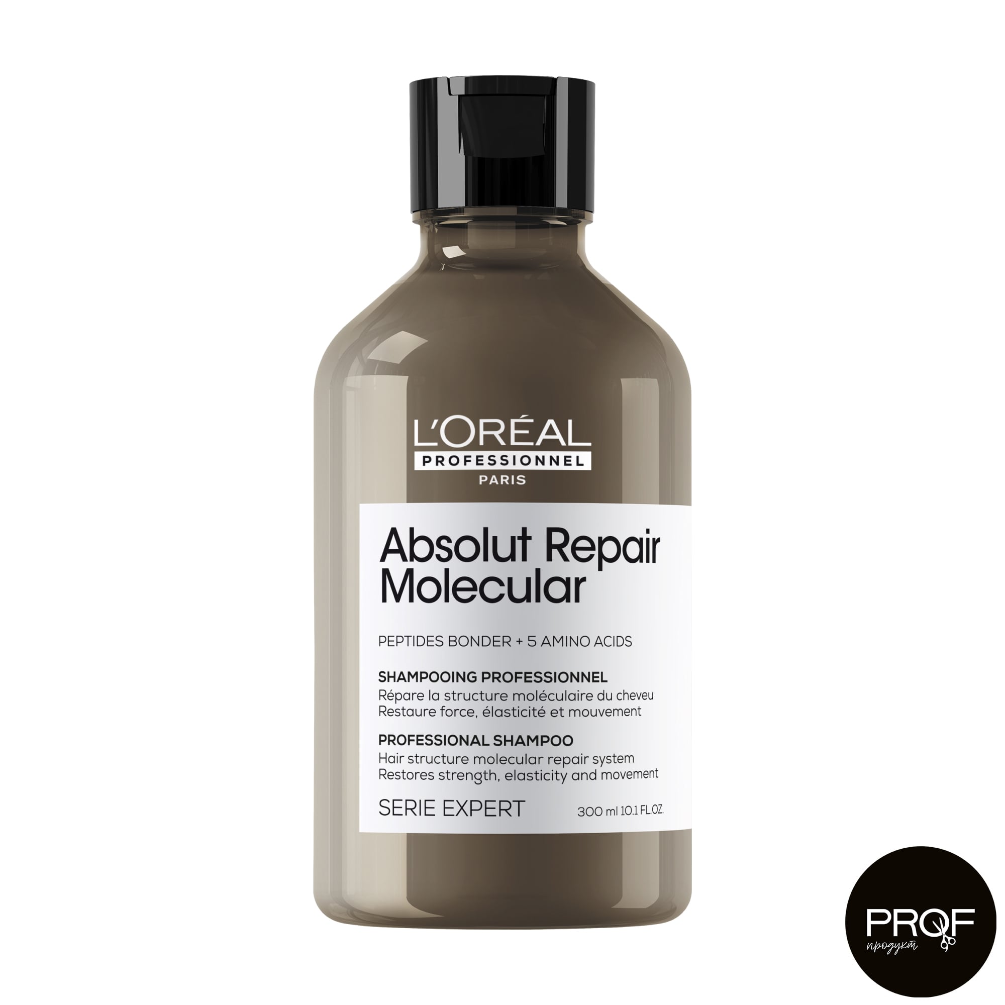 Шампунь L'Oreal Professionnel Absolut Repair Molecular Professional Shampoo для молекулярного відновлення структури пошкодженого волосся, 300 мл